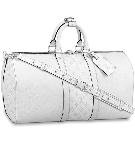 louis vuitton white keepall 50|Louis Vuitton monogram keepall 50.